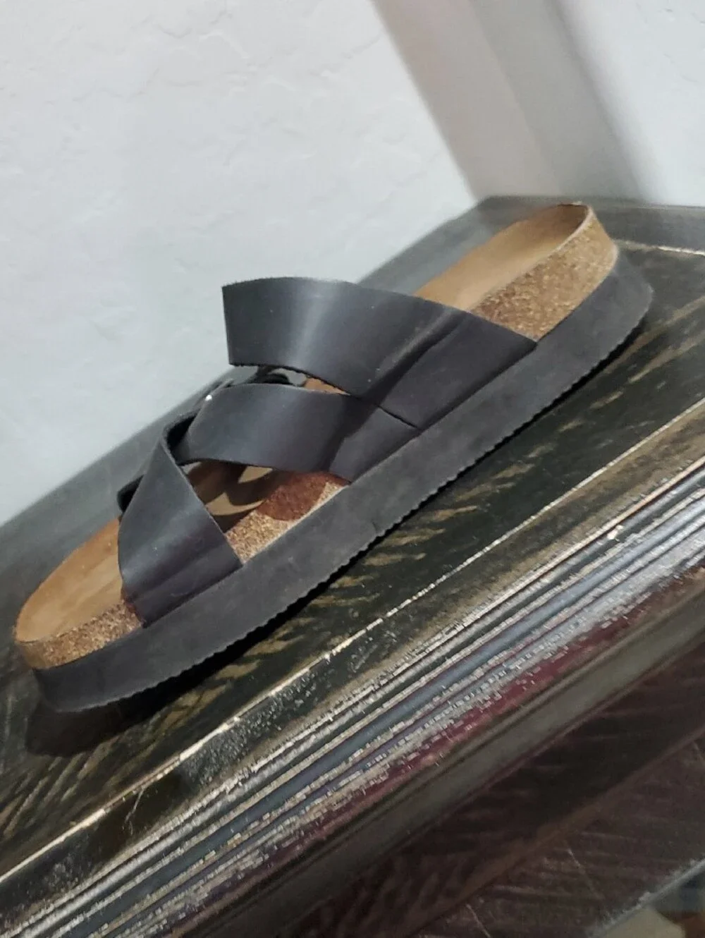 Cliffs by WHITE MOUNTAIN Black Dual Buckle Slide Sandals Earthy Boho Timeless - Picture 6 of 12